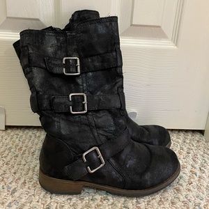 Y Not brand motorcycle boots. Black. Size 6.5.